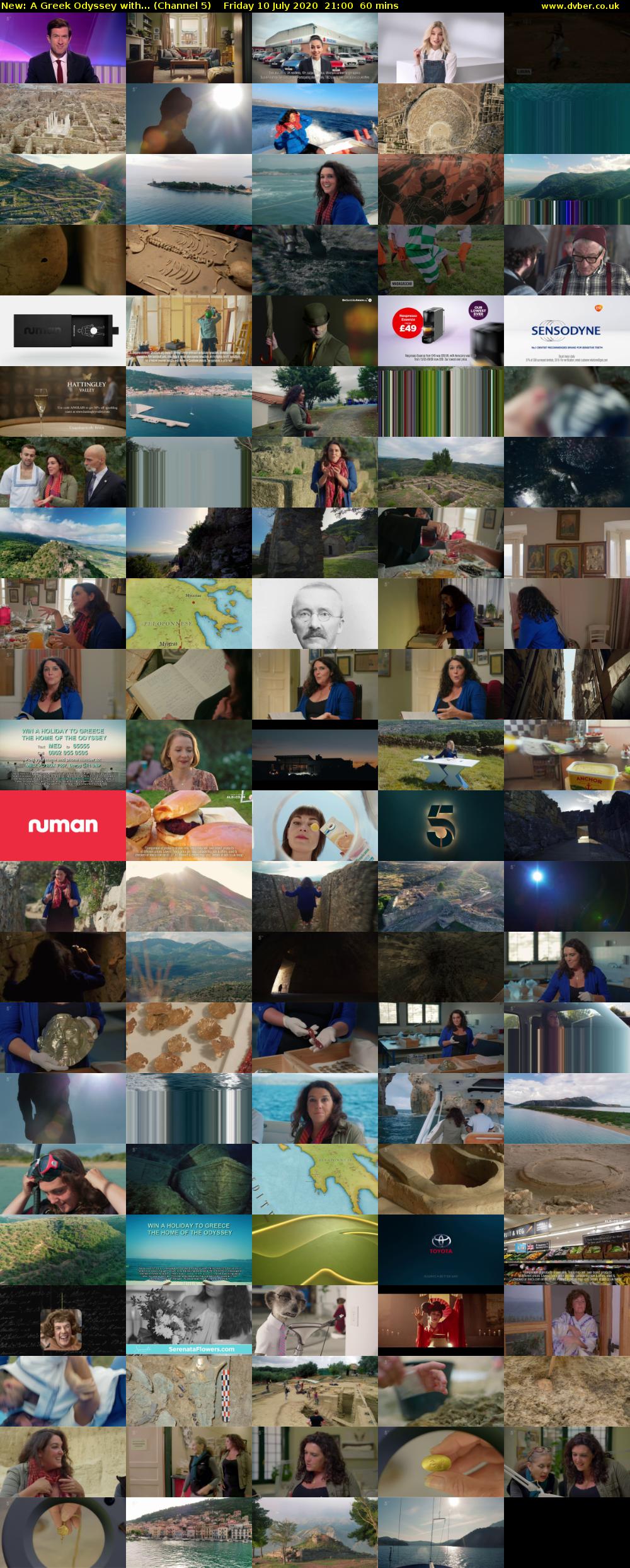 A Greek Odyssey with... (Channel 5) Friday 10 July 2020 21:00 - 22:00