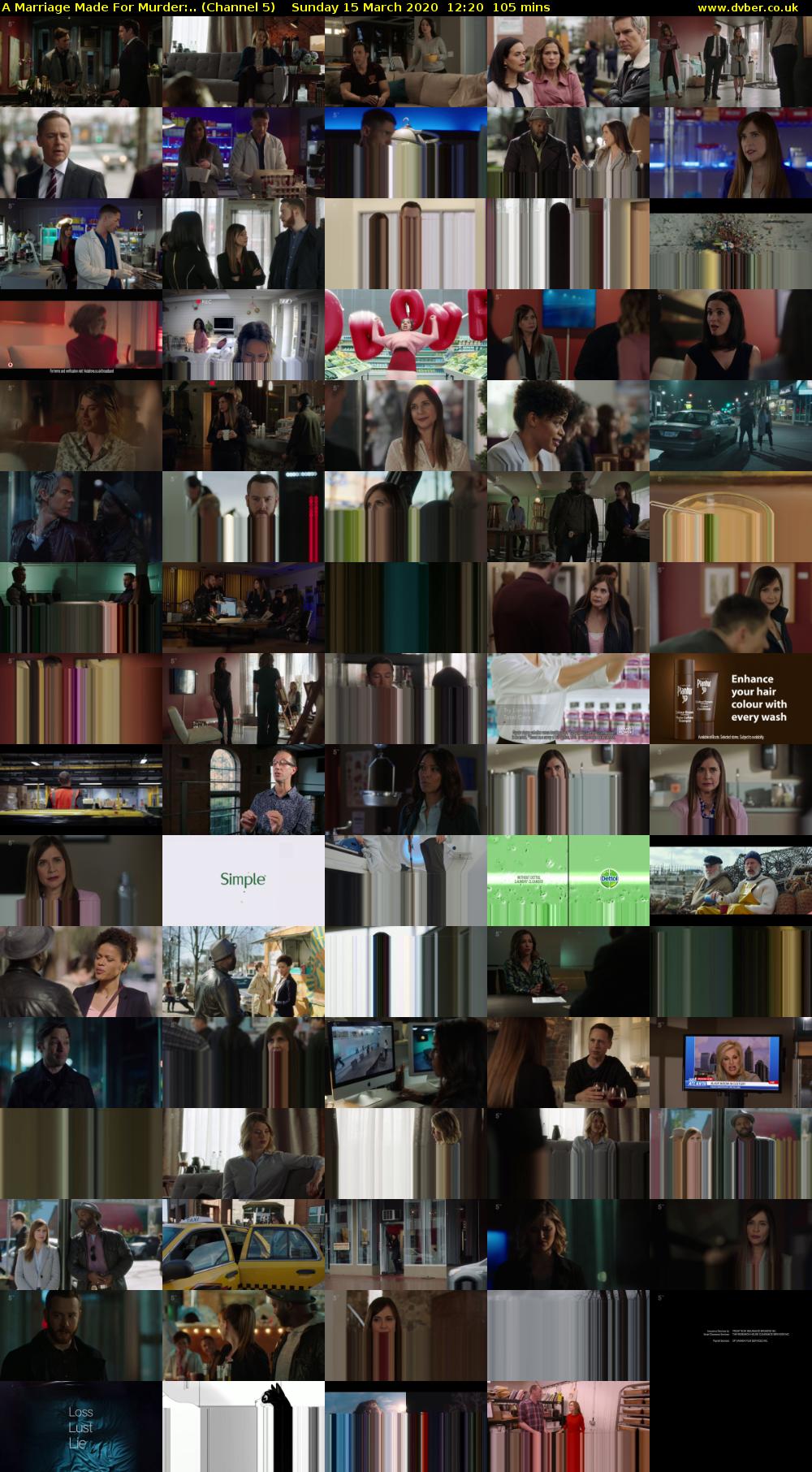 A Marriage Made For Murder:.. (Channel 5) Sunday 15 March 2020 12:20 - 14:05