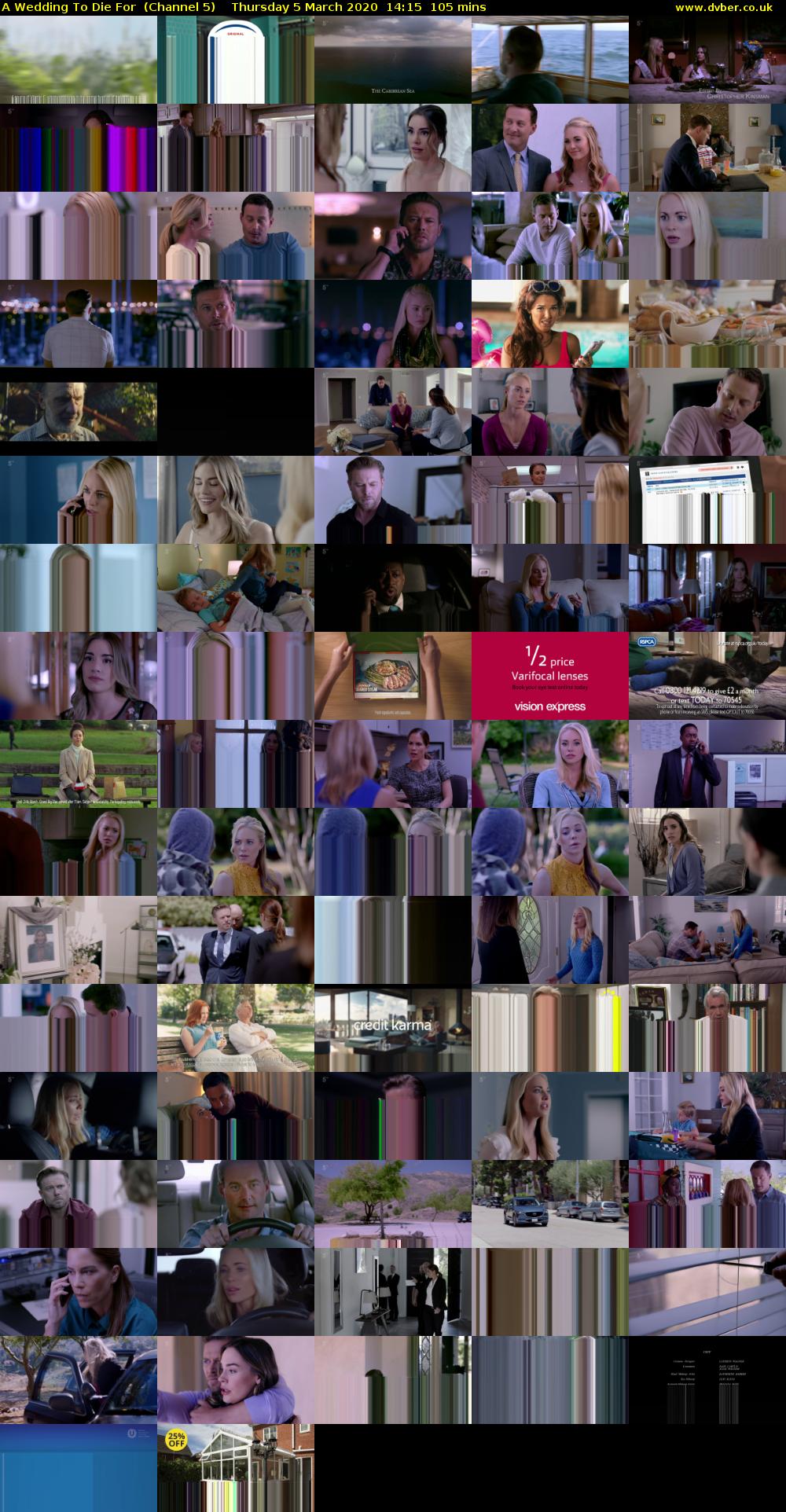 A Wedding To Die For  (Channel 5) Thursday 5 March 2020 14:15 - 16:00