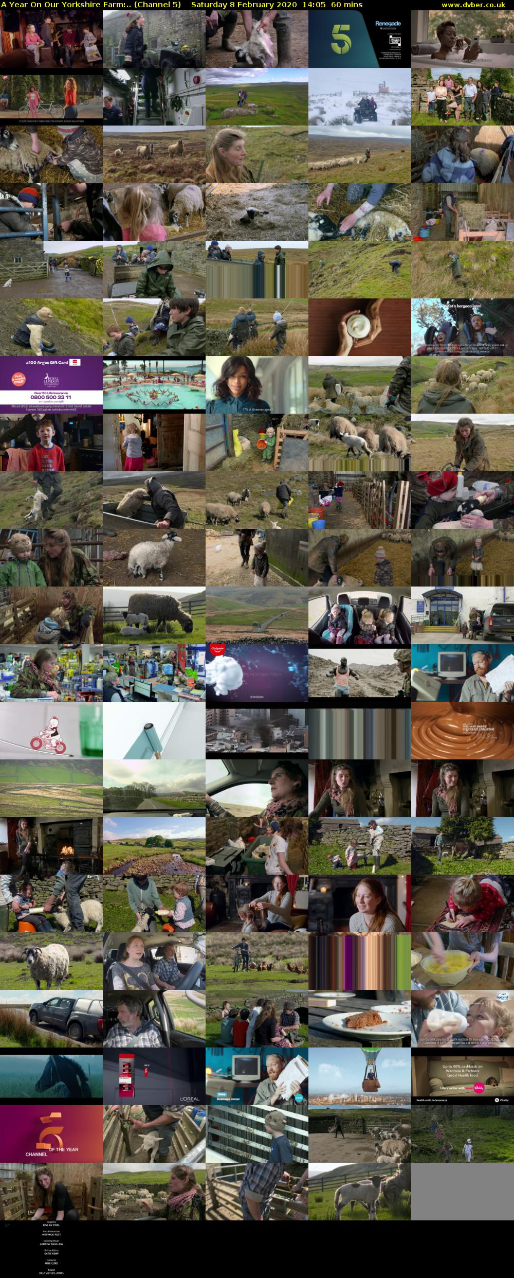 A Year On Our Yorkshire Farm:.. (Channel 5) Saturday 8 February 2020 14:05 - 15:05