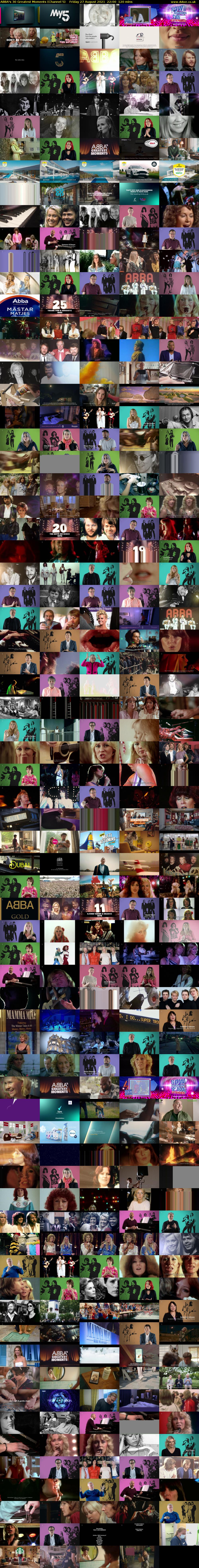 ABBA's 30 Greatest Moments (Channel 5) Friday 27 August 2021 22:00 - 00:00