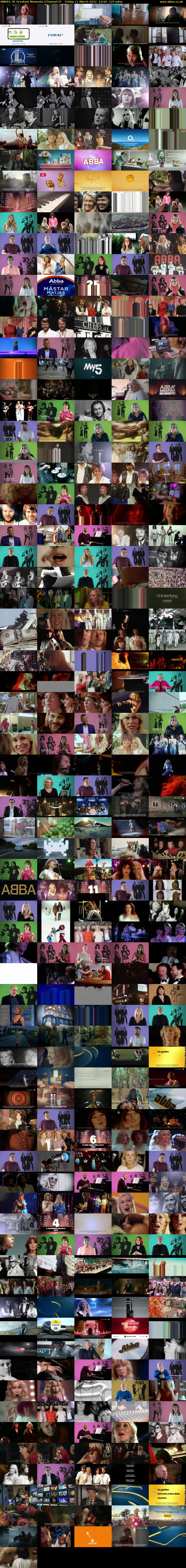 ABBA's 30 Greatest Moments (Channel 5) Friday 11 March 2022 22:00 - 00:05