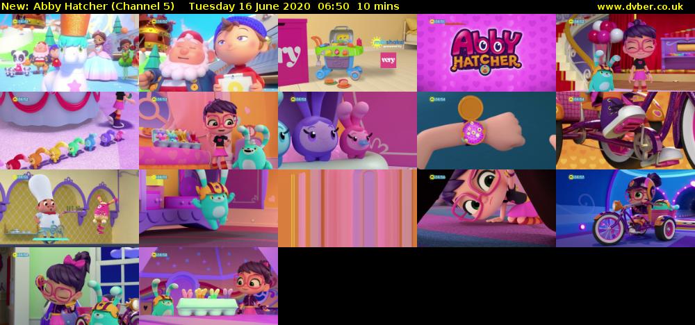 Abby Hatcher (Channel 5) Tuesday 16 June 2020 06:50 - 07:00