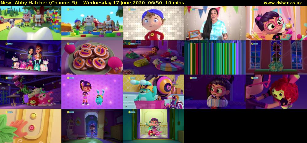 Abby Hatcher (Channel 5) Wednesday 17 June 2020 06:50 - 07:00
