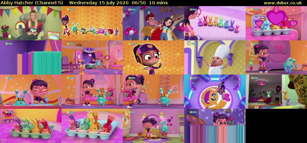 Abby Hatcher (Channel 5) Wednesday 15 July 2020 06:50 - 07:00