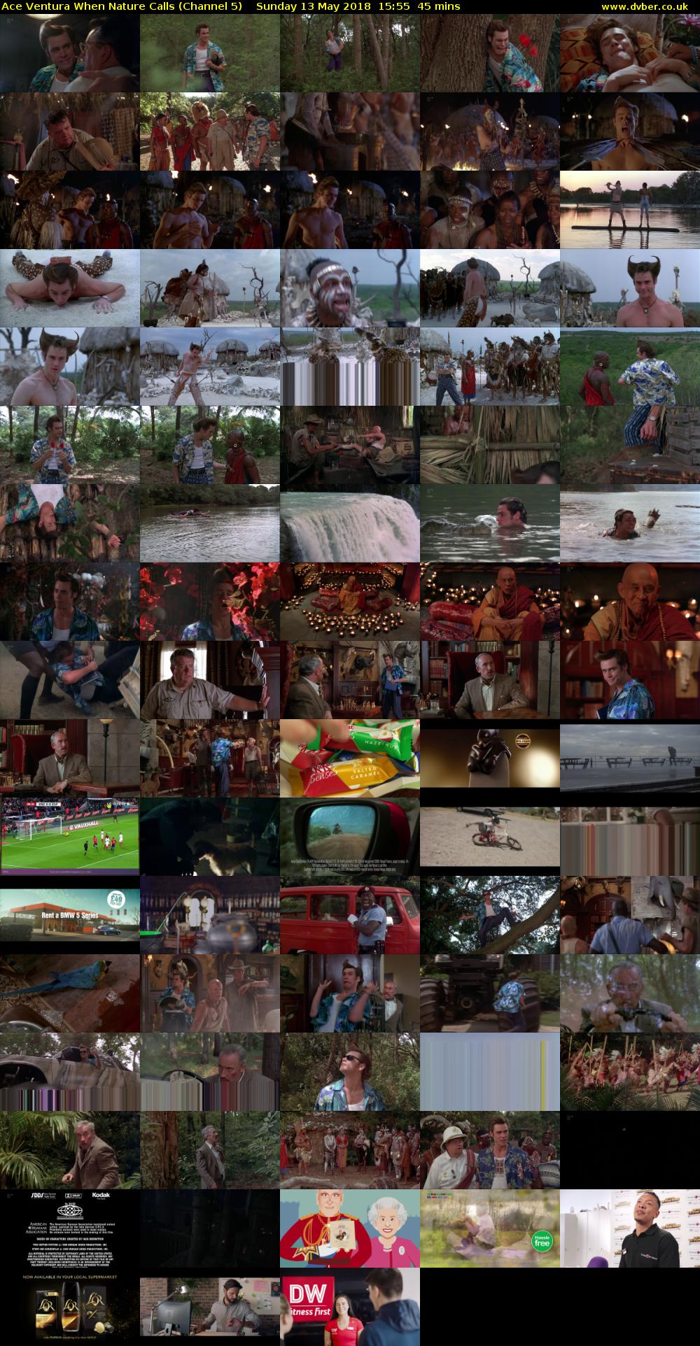 Ace Ventura When Nature Calls (Channel 5) Sunday 13 May 2018 15:55 - 16:40
