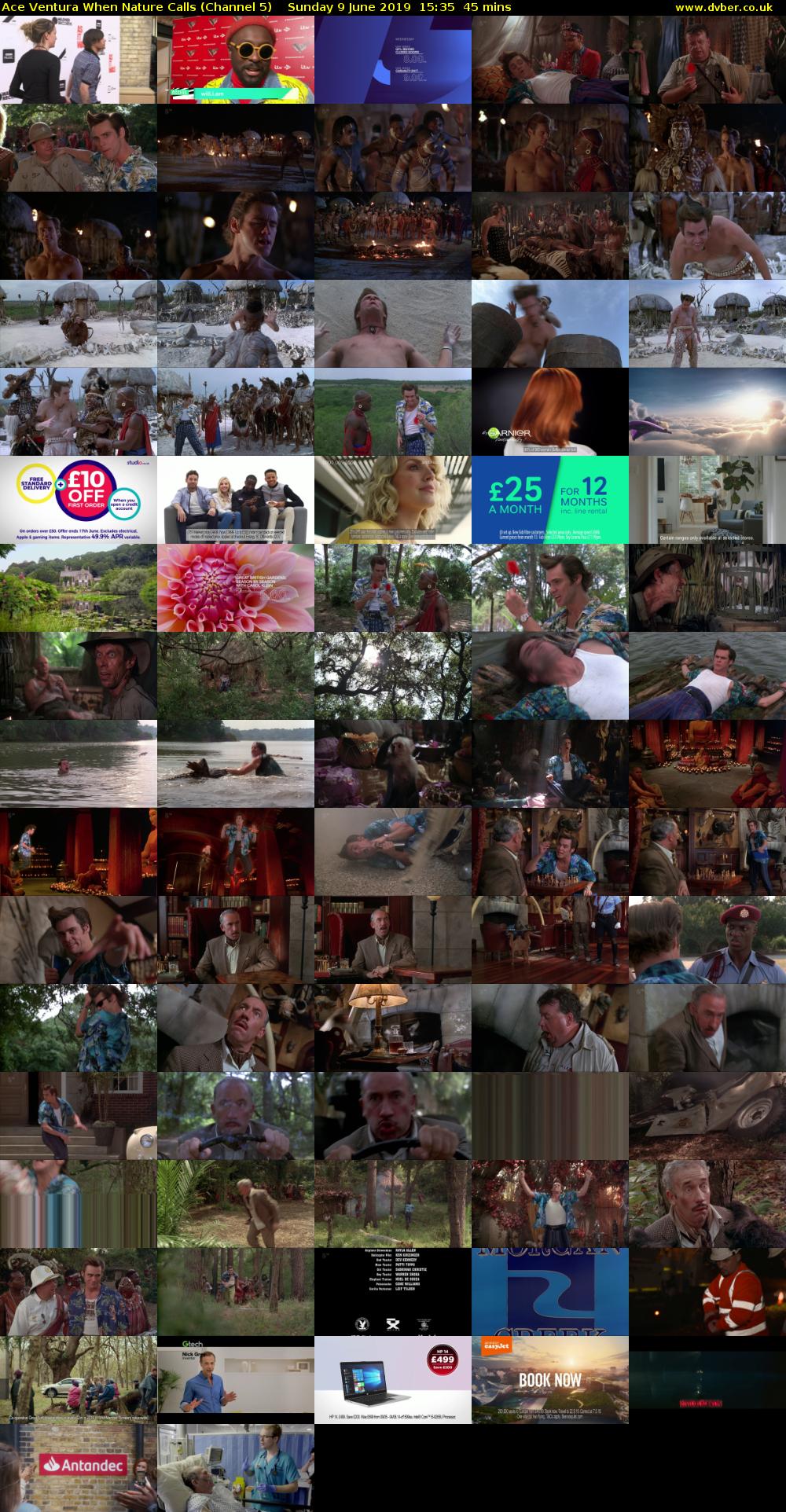 Ace Ventura When Nature Calls (Channel 5) Sunday 9 June 2019 15:35 - 16:20