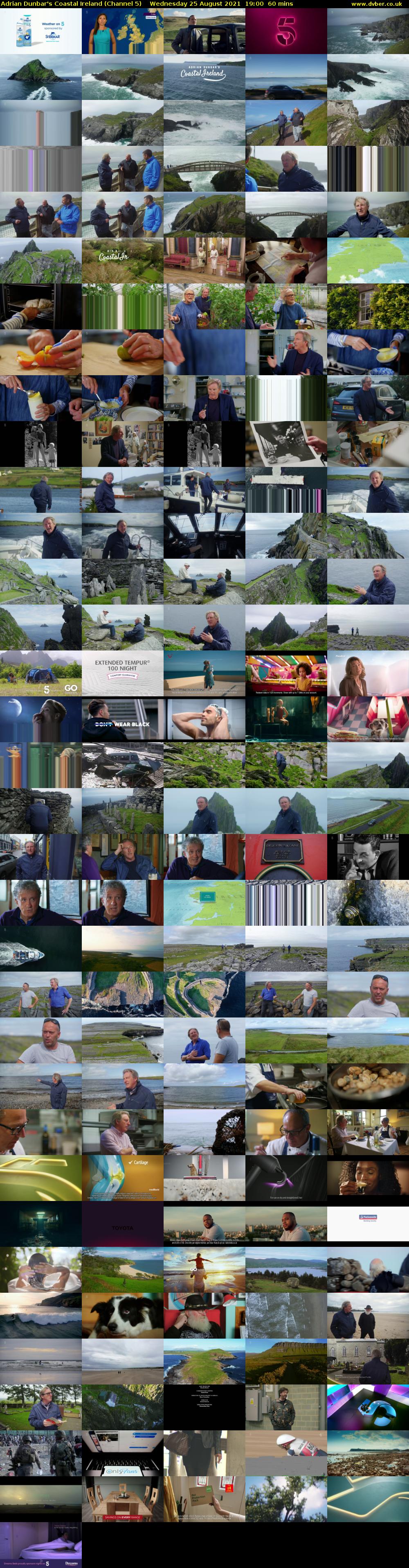 Adrian Dunbar's Coastal Ireland (Channel 5) Wednesday 25 August 2021 19:00 - 20:00