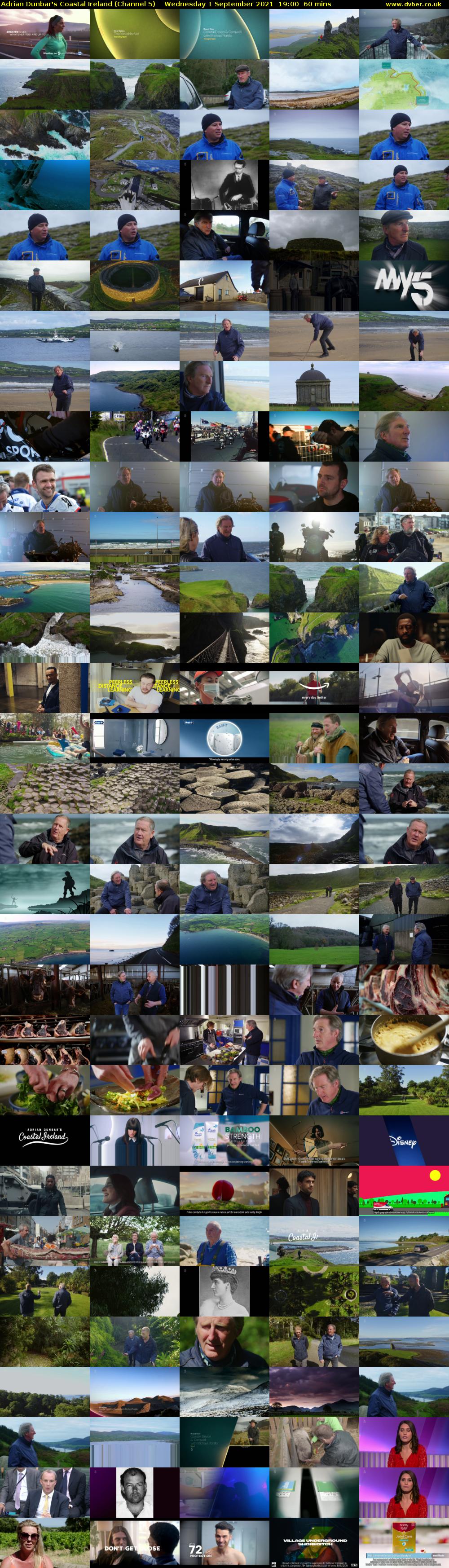 Adrian Dunbar's Coastal Ireland (Channel 5) Wednesday 1 September 2021 19:00 - 20:00