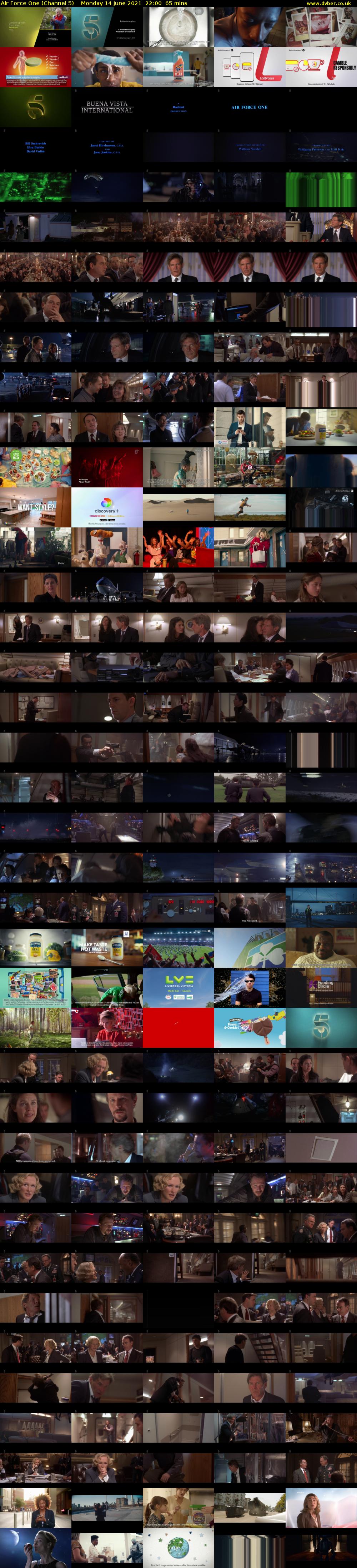 Air Force One (Channel 5) Monday 14 June 2021 22:00 - 23:05
