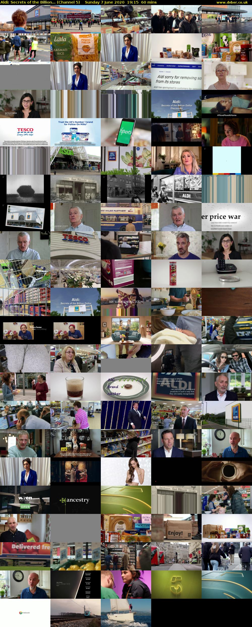 Aldi: Secrets of the Billion... (Channel 5) Sunday 7 June 2020 19:15 - 20:15