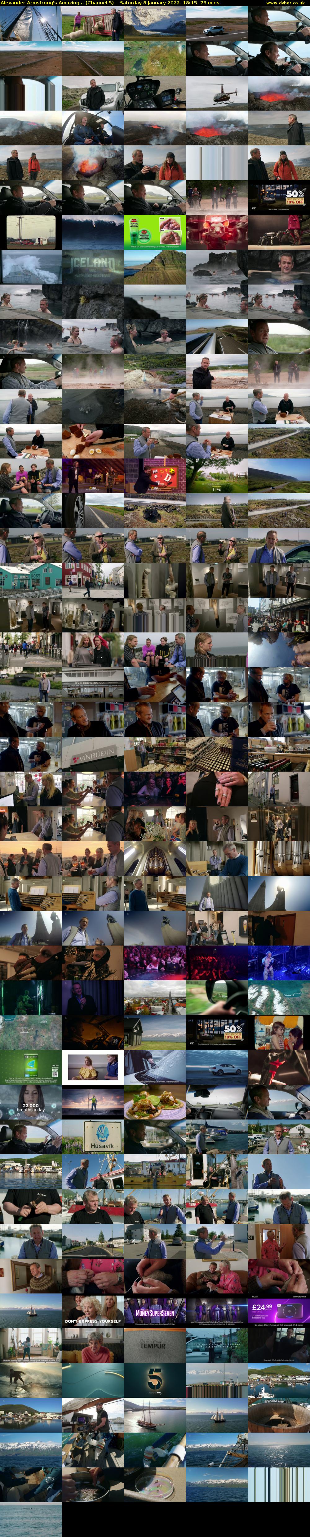 Alexander Armstrong's Amazing... (Channel 5) Saturday 8 January 2022 18:15 - 19:30