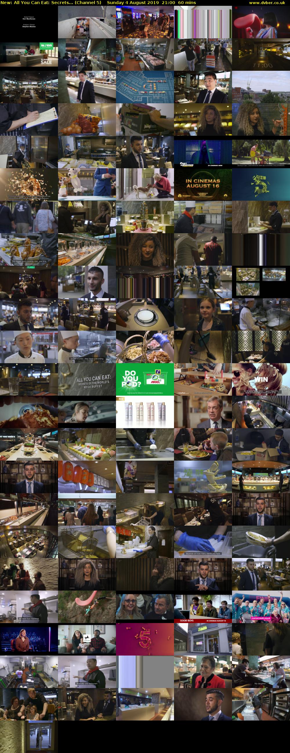 All You Can Eat: Secrets... (Channel 5) Sunday 4 August 2019 21:00 - 22:00