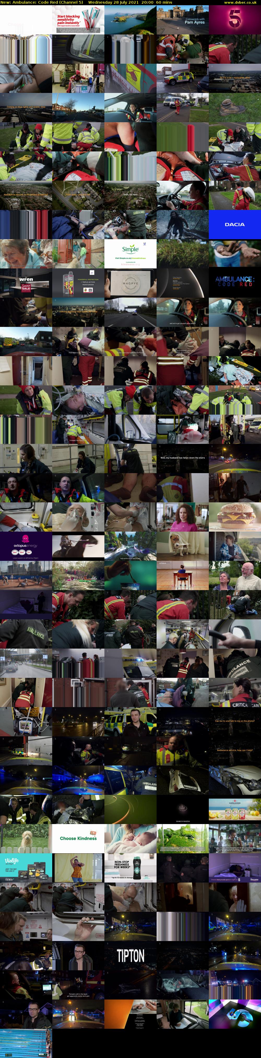 Ambulance: Code Red (Channel 5) Wednesday 28 July 2021 20:00 - 21:00