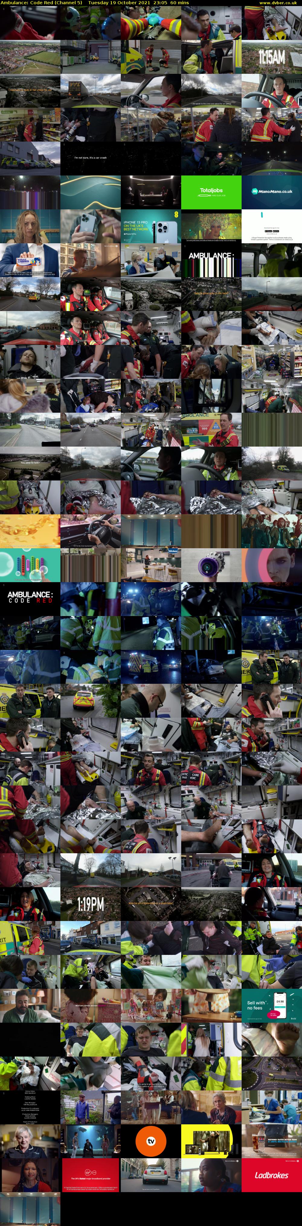 Ambulance: Code Red (Channel 5) Tuesday 19 October 2021 23:05 - 00:05