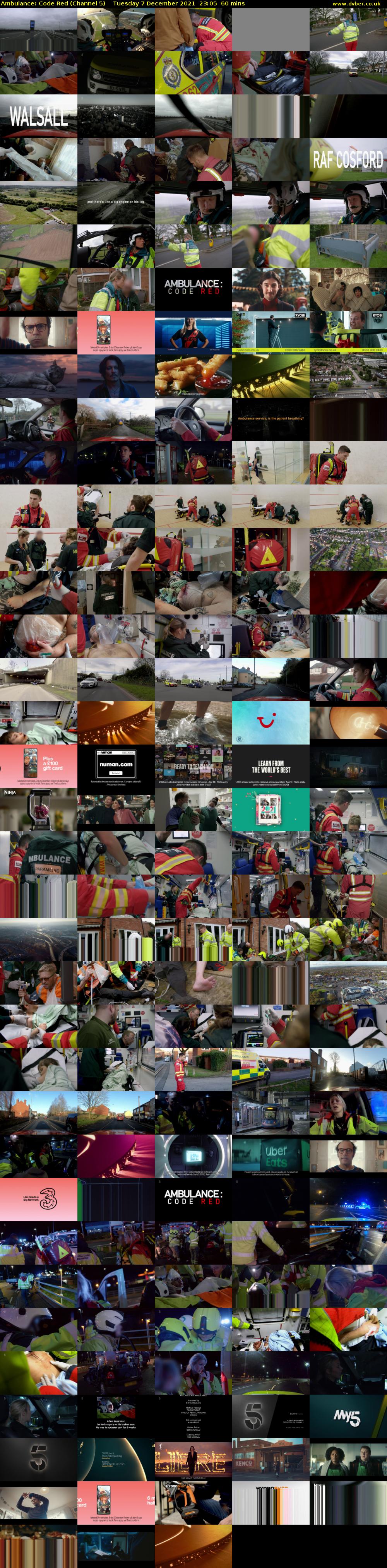 Ambulance: Code Red (Channel 5) Tuesday 7 December 2021 23:05 - 00:05