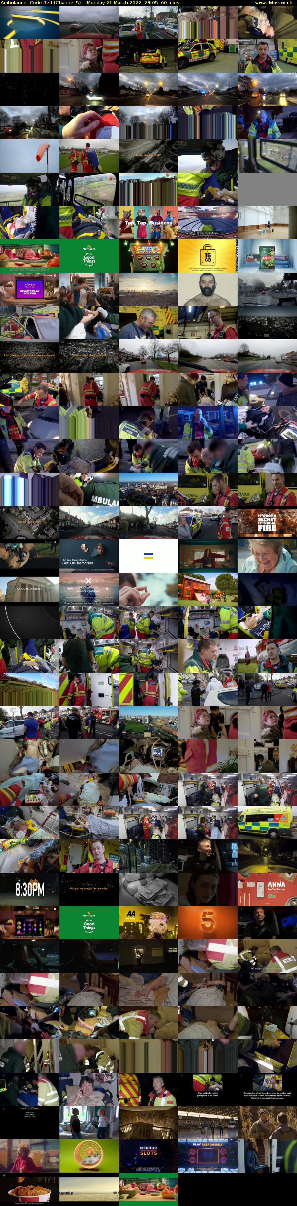 Ambulance: Code Red (Channel 5) Monday 21 March 2022 23:05 - 00:05