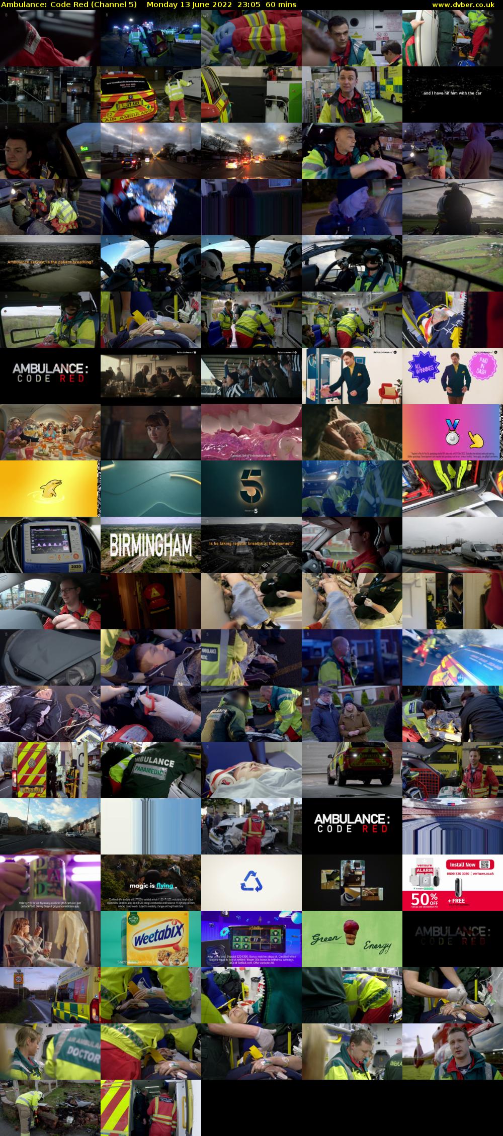 Ambulance: Code Red (Channel 5) Monday 13 June 2022 23:05 - 00:05