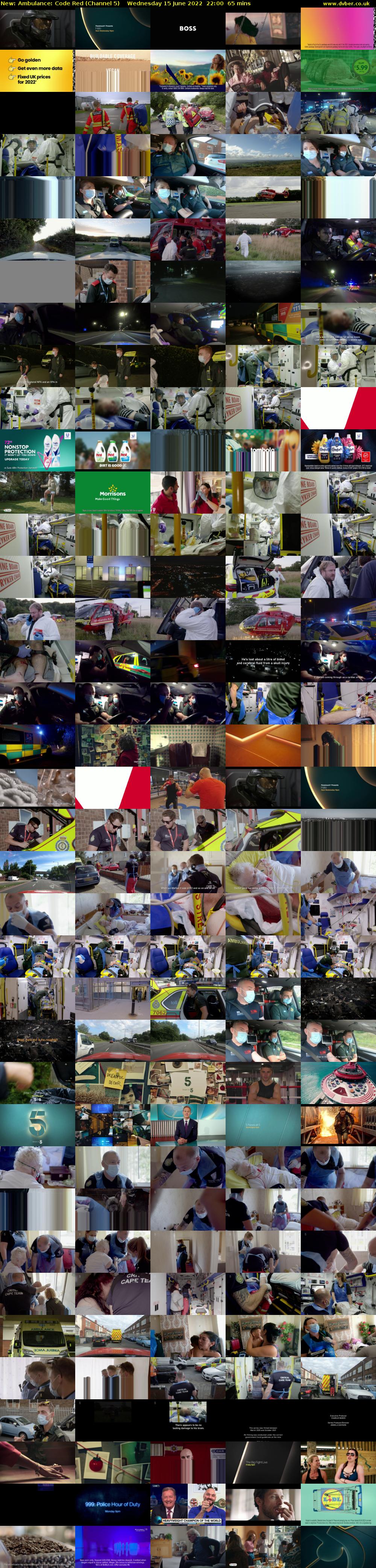 Ambulance: Code Red (Channel 5) Wednesday 15 June 2022 22:00 - 23:05