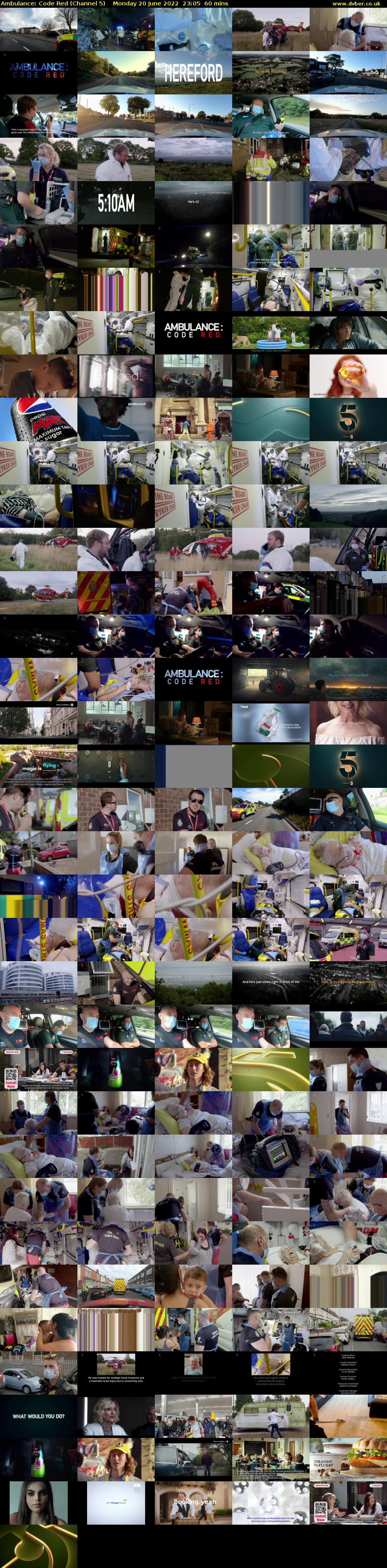 Ambulance: Code Red (Channel 5) Monday 20 June 2022 23:05 - 00:05