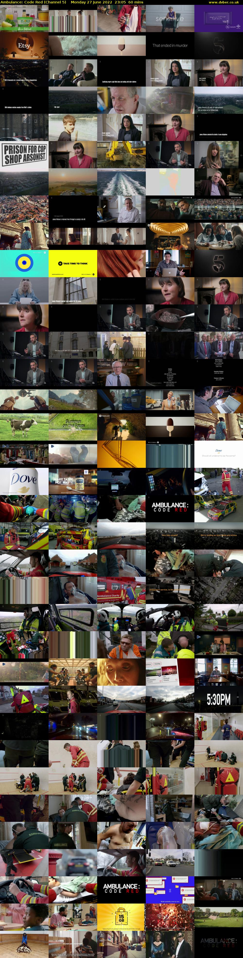 Ambulance: Code Red (Channel 5) Monday 27 June 2022 23:05 - 00:05