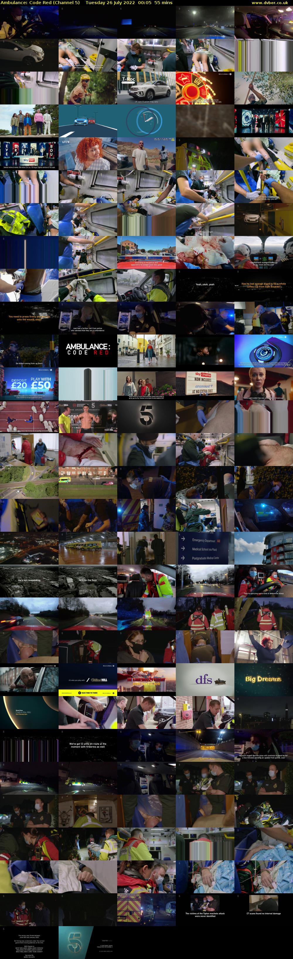 Ambulance: Code Red (Channel 5) Tuesday 26 July 2022 00:05 - 01:00