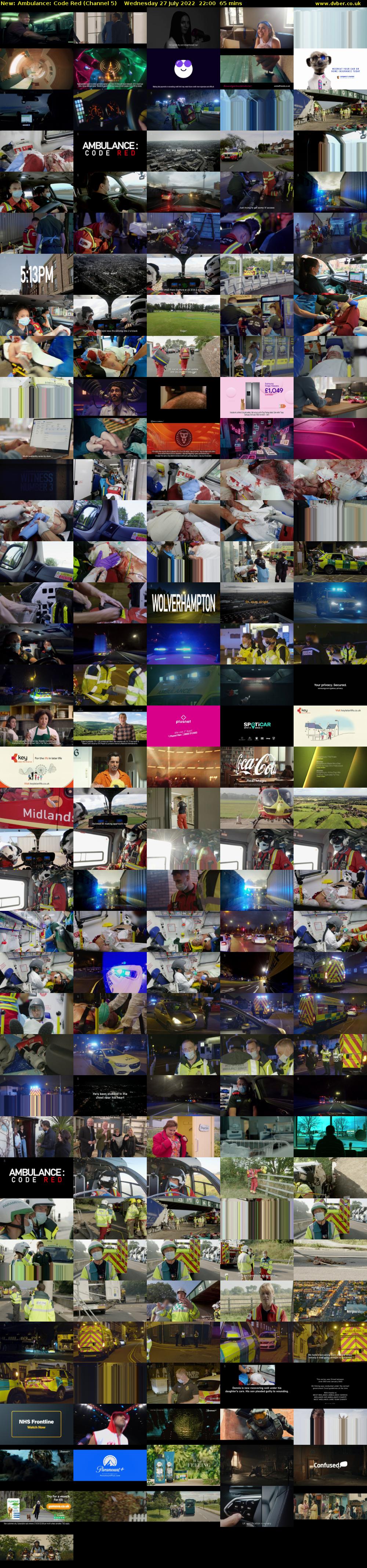 Ambulance: Code Red (Channel 5) Wednesday 27 July 2022 22:00 - 23:05
