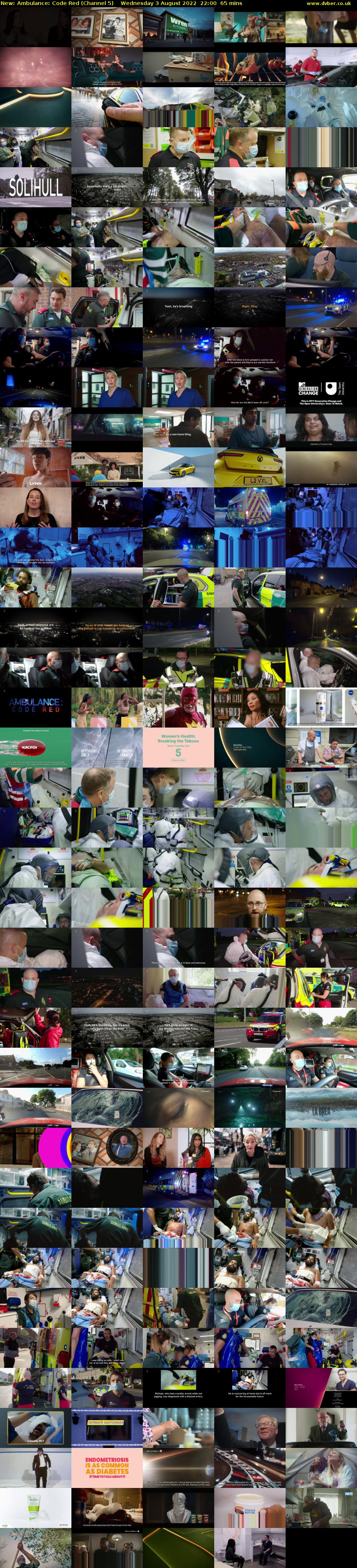 Ambulance: Code Red (Channel 5) Wednesday 3 August 2022 22:00 - 23:05