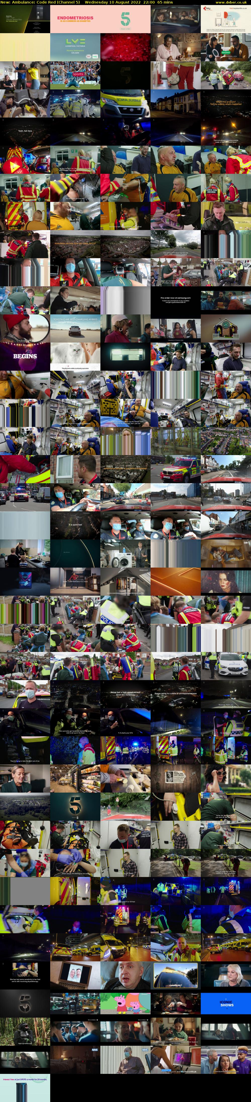 Ambulance: Code Red (Channel 5) Wednesday 10 August 2022 22:00 - 23:05