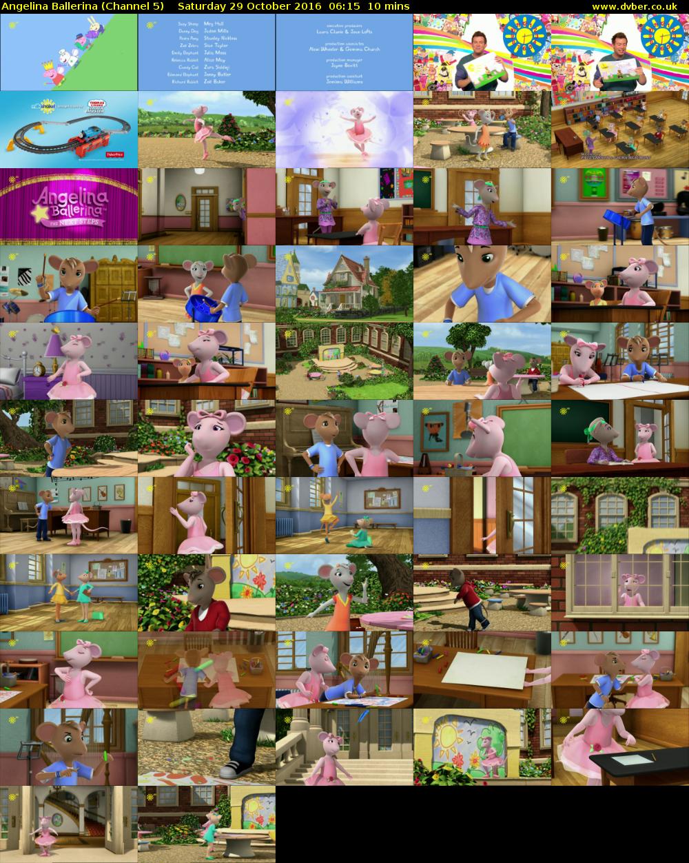 Angelina Ballerina (Channel 5) Saturday 29 October 2016 06:15 - 06:25