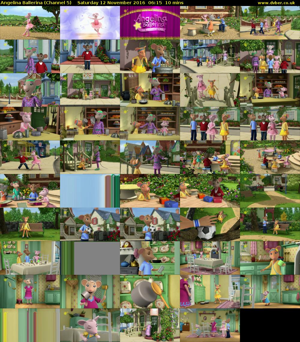 Angelina Ballerina (Channel 5) Saturday 12 November 2016 06:15 - 06:25