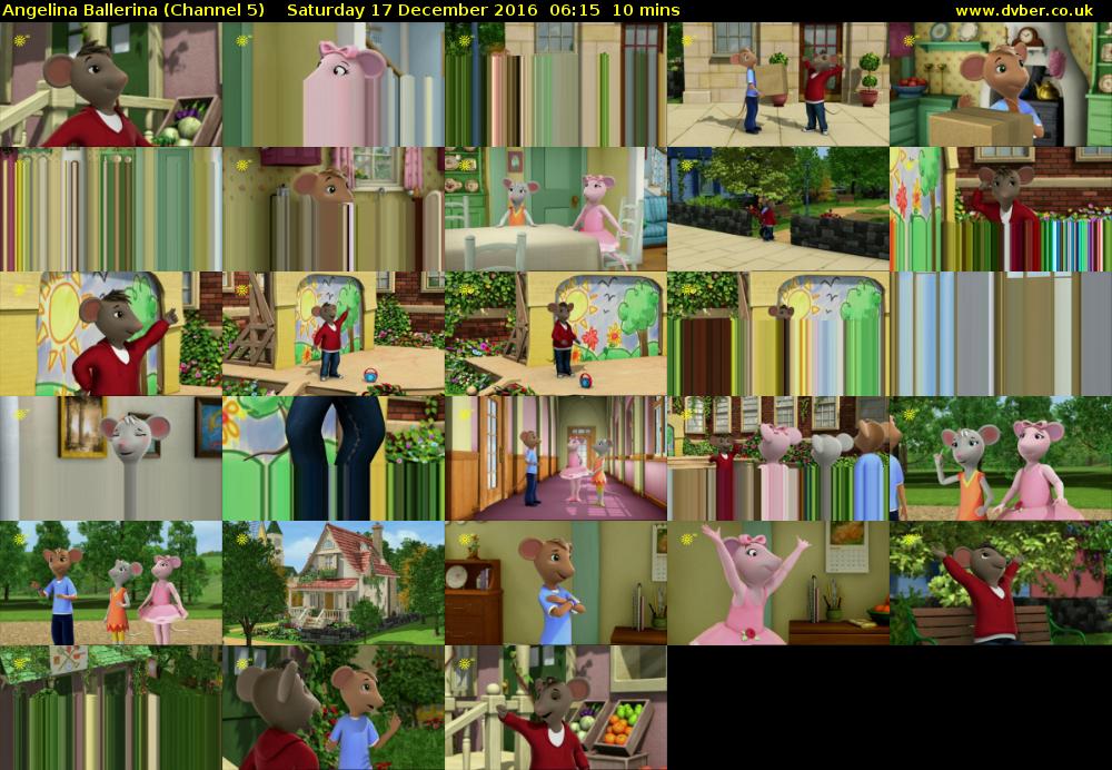 Angelina Ballerina (Channel 5) Saturday 17 December 2016 06:15 - 06:25