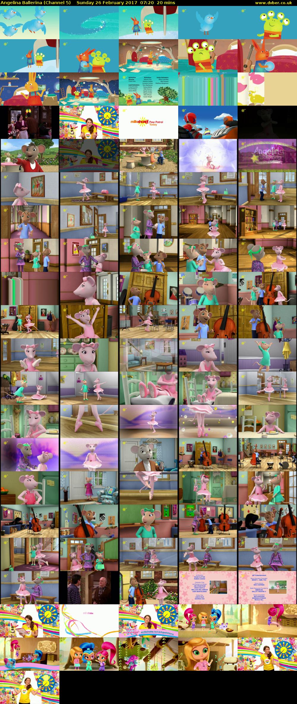 Angelina Ballerina (Channel 5) Sunday 26 February 2017 07:20 - 07:40