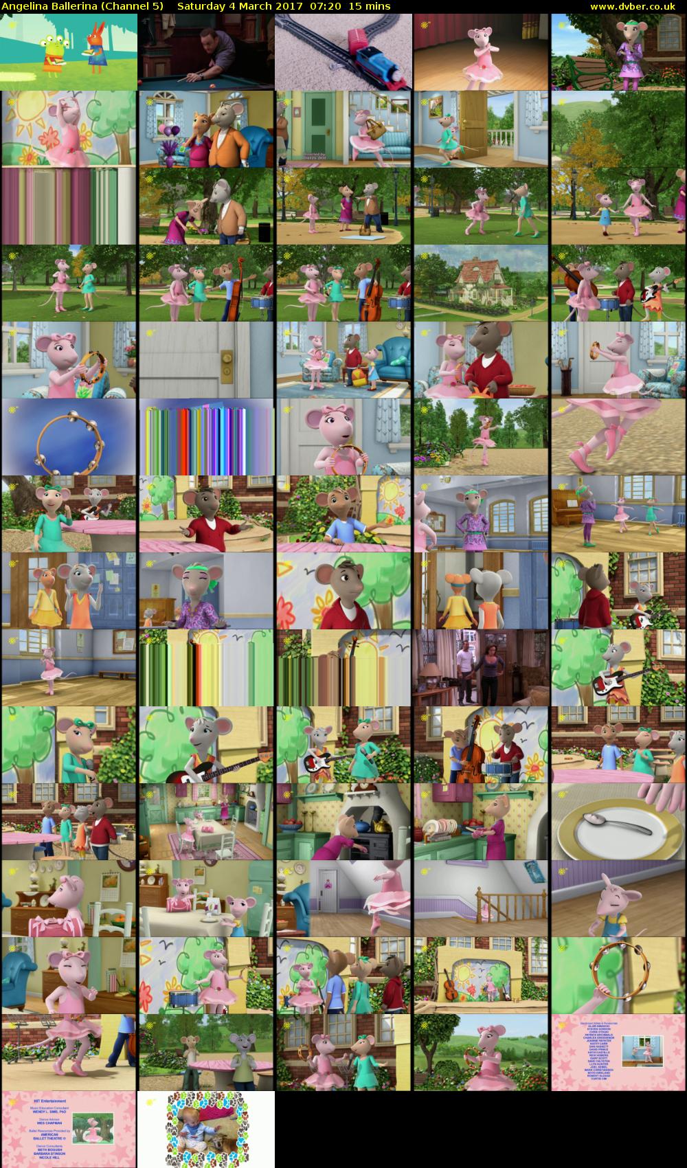Angelina Ballerina (Channel 5) Saturday 4 March 2017 07:20 - 07:35