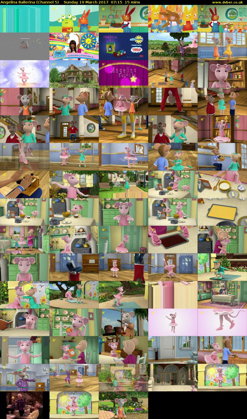 Angelina Ballerina (Channel 5) Sunday 19 March 2017 07:15 - 07:30