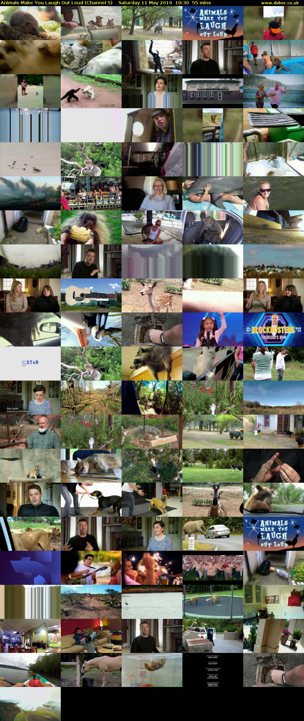 Animals Make You Laugh Out Loud (Channel 5) Saturday 11 May 2019 10:30 - 11:25