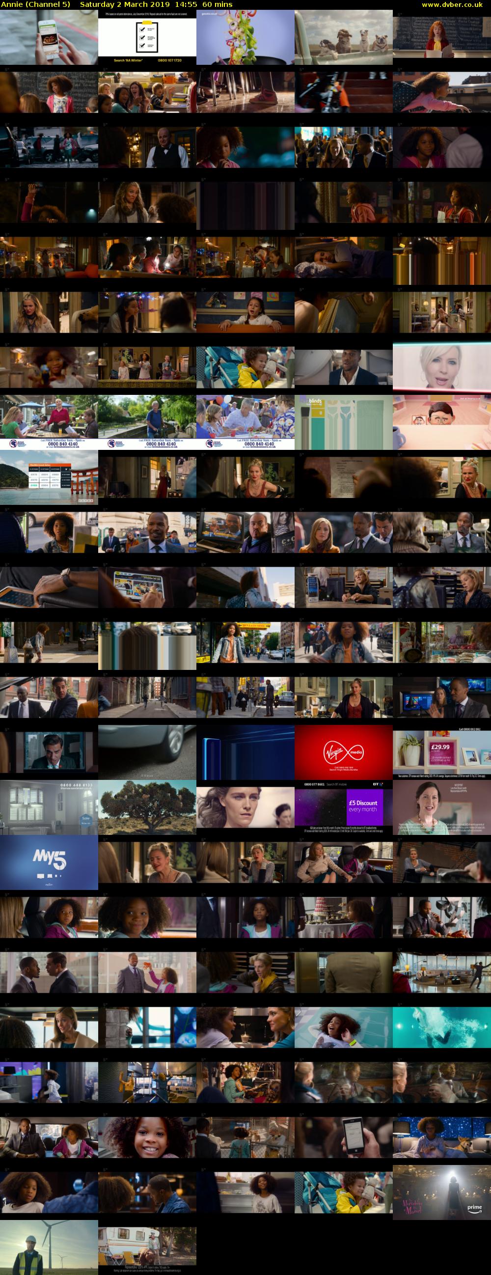 Annie (Channel 5) Saturday 2 March 2019 14:55 - 15:55