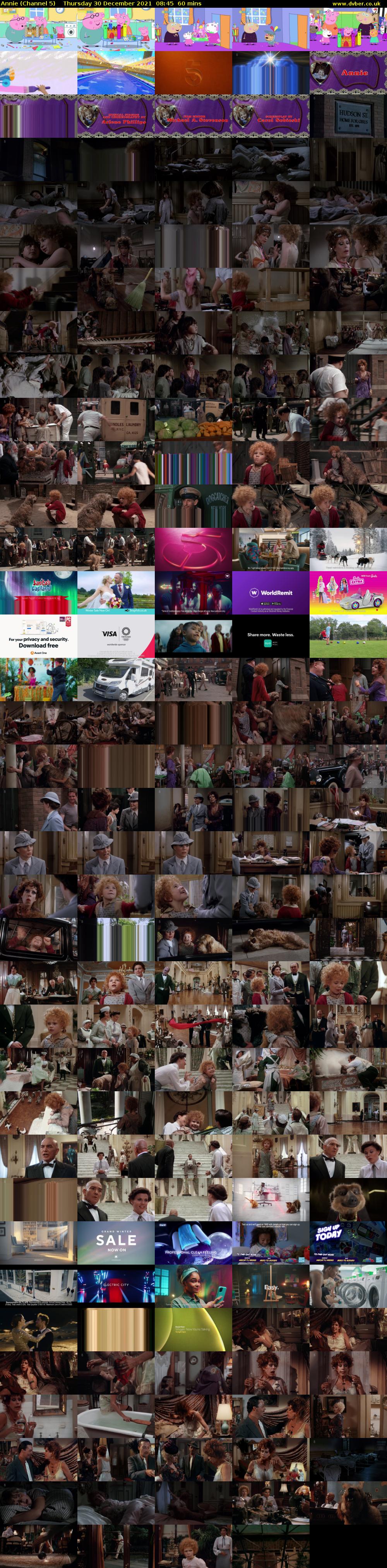 Annie (Channel 5) Thursday 30 December 2021 08:45 - 09:45