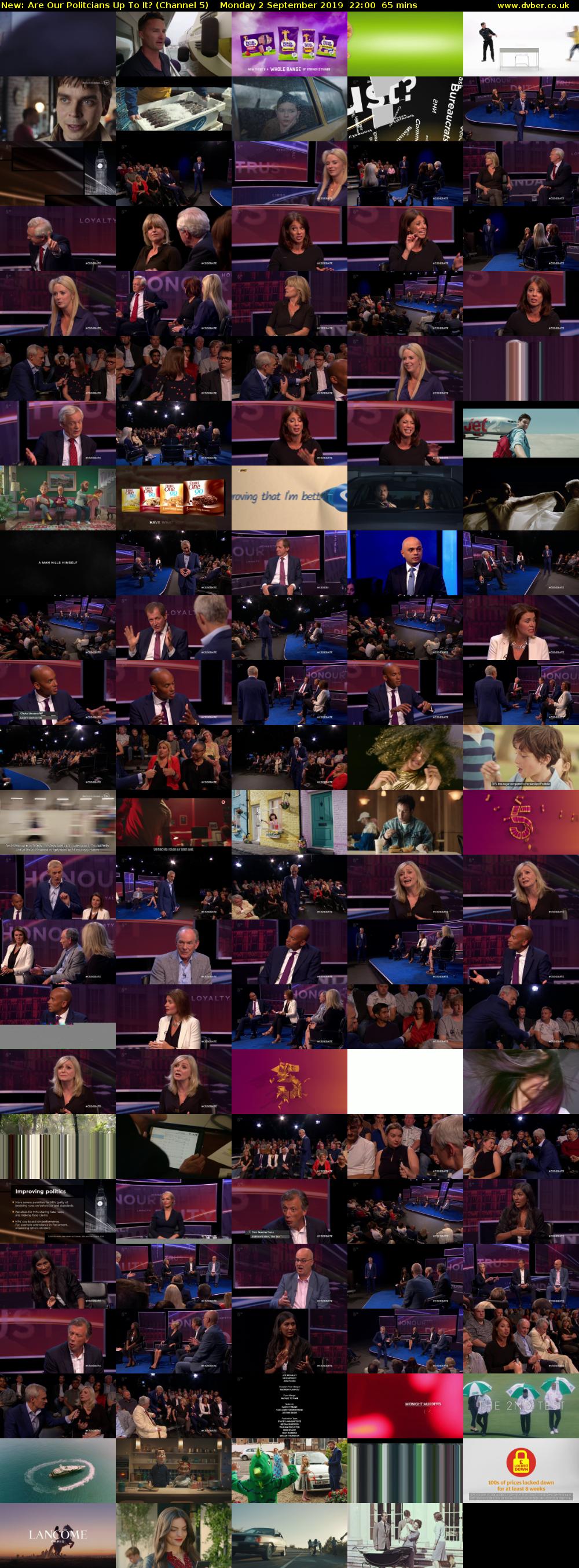 Are Our Politcians Up To It? (Channel 5) Monday 2 September 2019 22:00 - 23:05