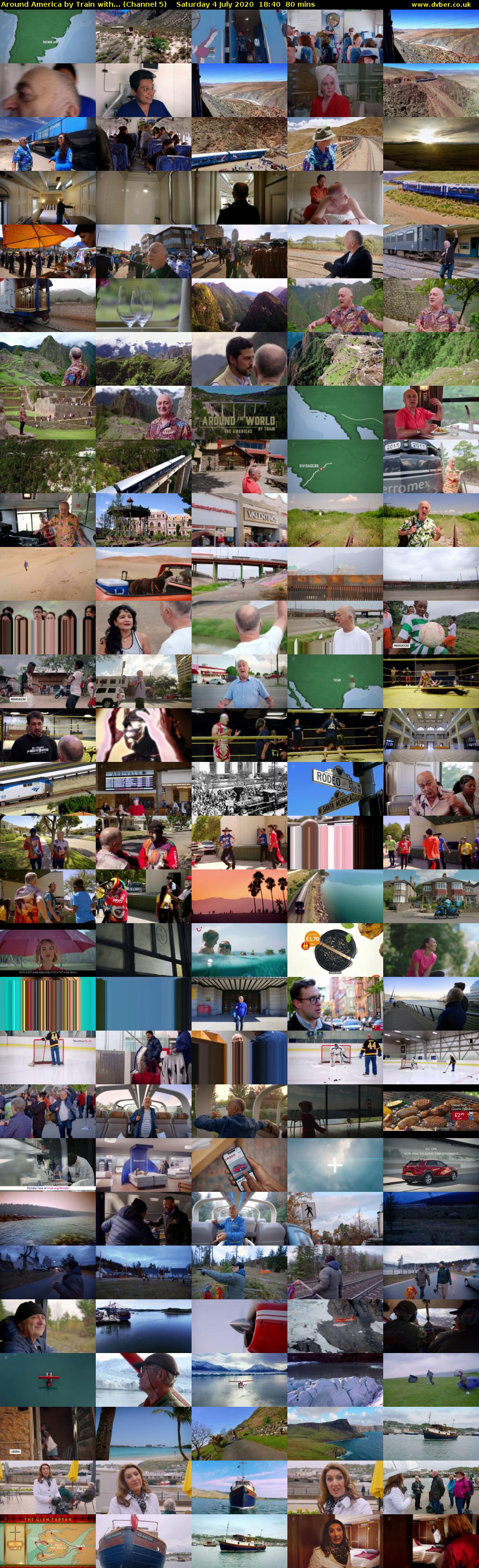 Around America by Train with... (Channel 5) Saturday 4 July 2020 18:40 - 20:00