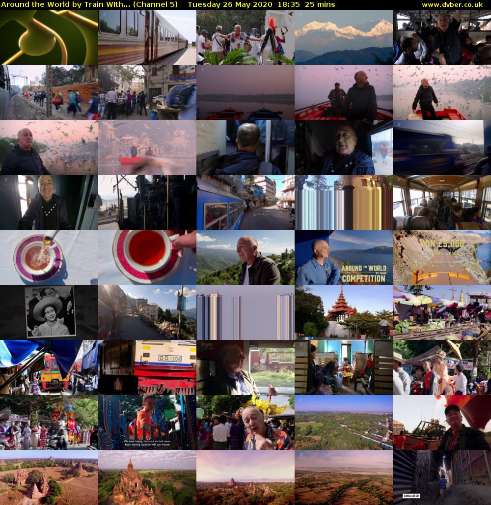 Around the World by Train WIth... (Channel 5) Tuesday 26 May 2020 18:35 - 19:00