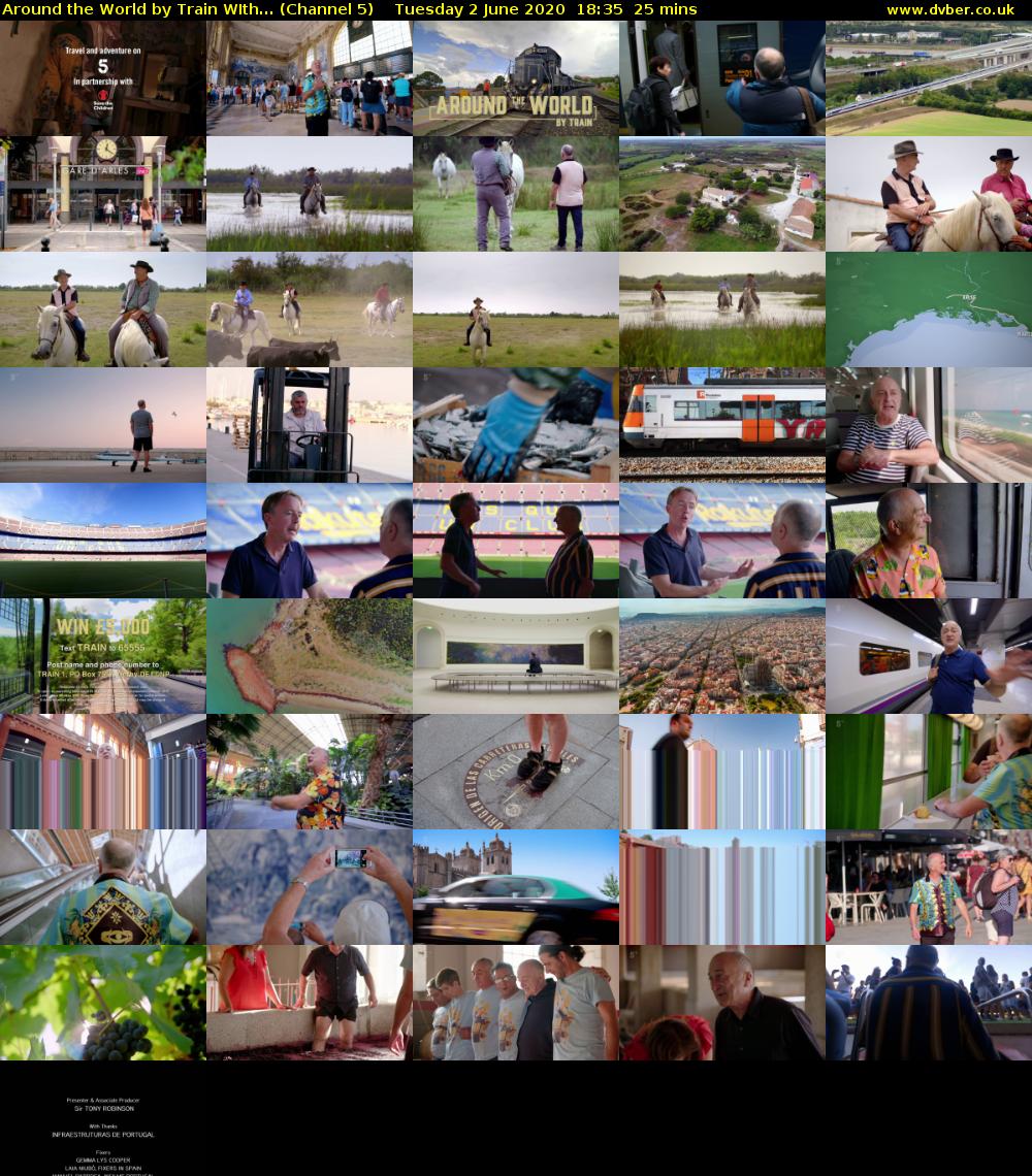 Around the World by Train WIth... (Channel 5) Tuesday 2 June 2020 18:35 - 19:00