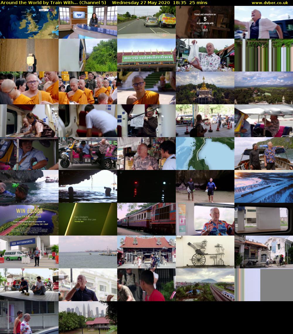 Around the World by Train With... (Channel 5) Wednesday 27 May 2020 18:35 - 19:00