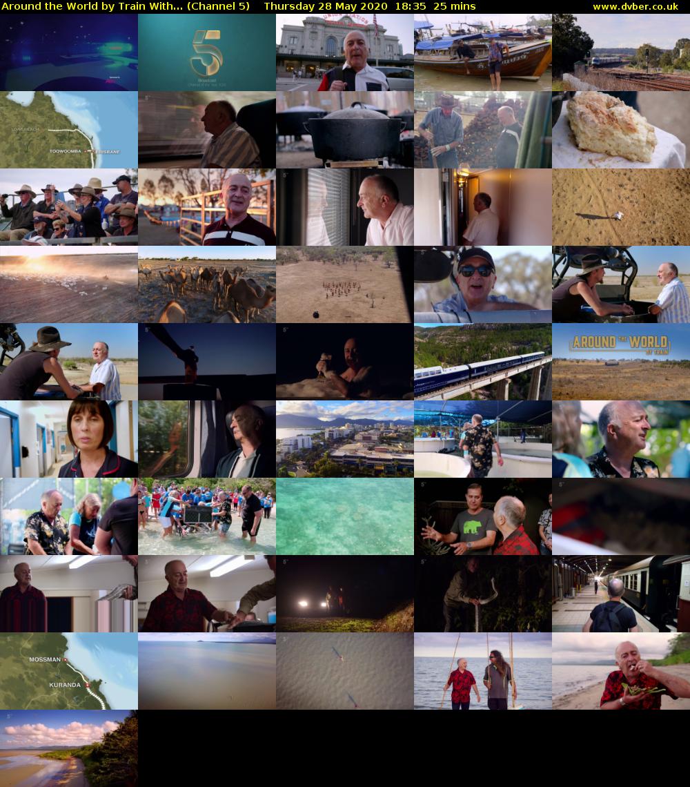 Around the World by Train With... (Channel 5) Thursday 28 May 2020 18:35 - 19:00