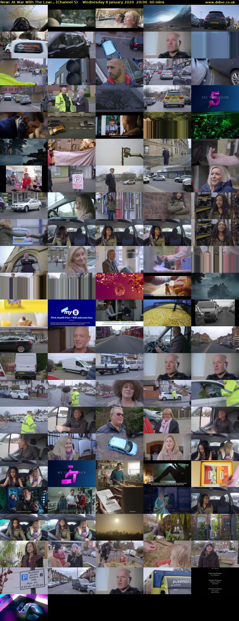 At War With The Law:.. (Channel 5) Wednesday 8 January 2020 20:00 - 21:00