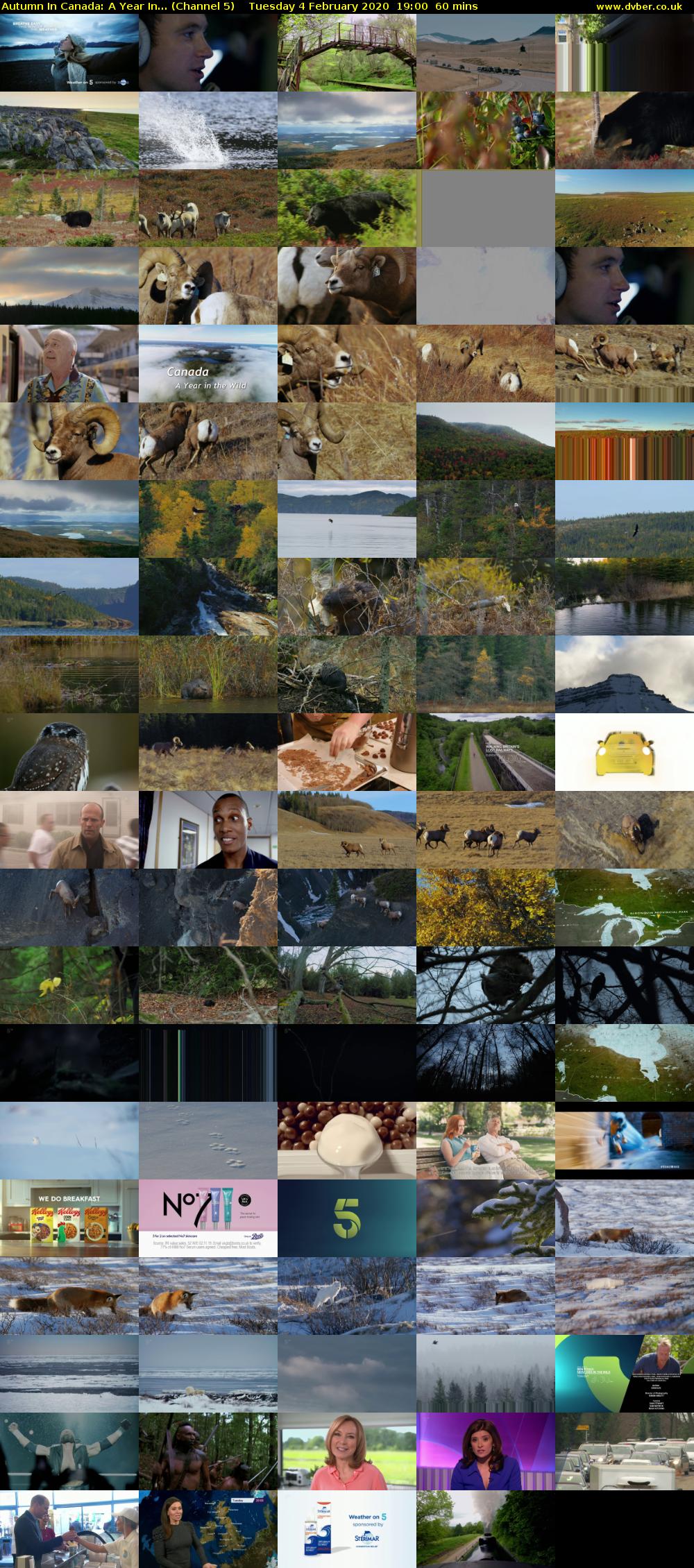 Autumn In Canada: A Year In... (Channel 5) Tuesday 4 February 2020 19:00 - 20:00