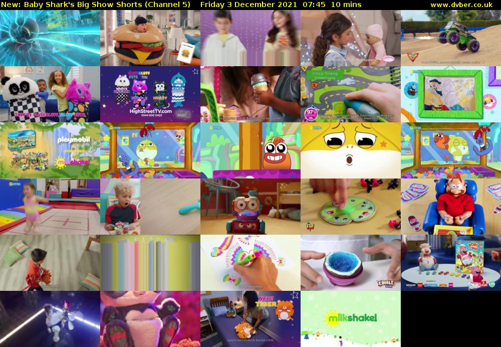 Baby Shark's Big Show Shorts (Channel 5) Friday 3 December 2021 07:45 - 07:55
