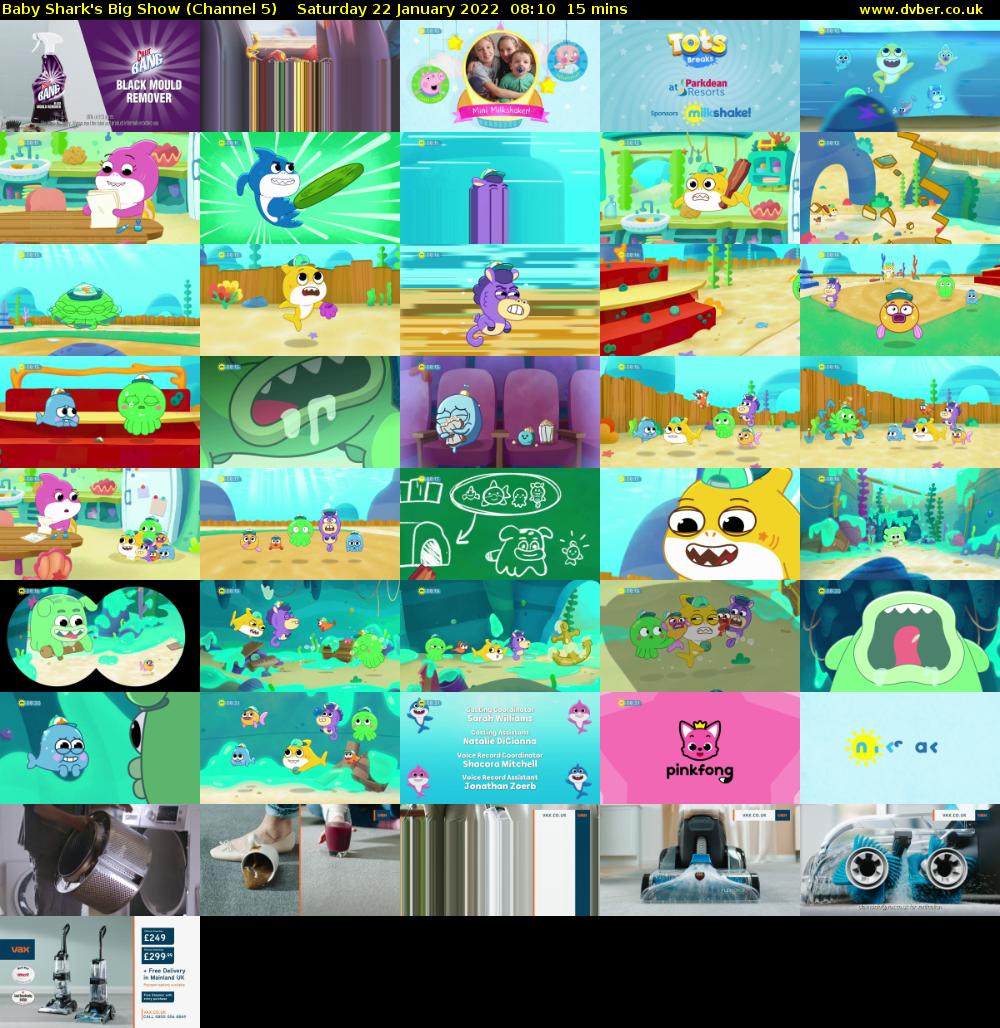 Baby Shark's Big Show (Channel 5) Saturday 22 January 2022 08:10 - 08:25