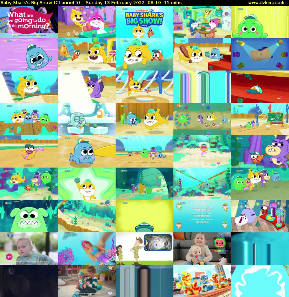 Baby Shark's Big Show (Channel 5) Sunday 13 February 2022 08:10 - 08:25