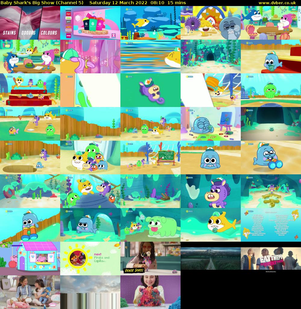 Baby Shark's Big Show (Channel 5) Saturday 12 March 2022 08:10 - 08:25